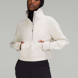 Lululemon Scuba Oversized Funnel Neck Half Zip Bone XL/XXL